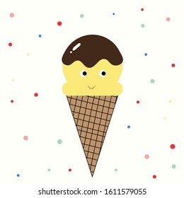 vector illustration of ice cream