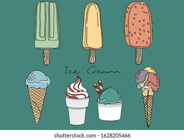 Vector Illustration of Ice Cream