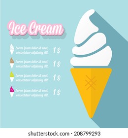 vector illustration of ice cream