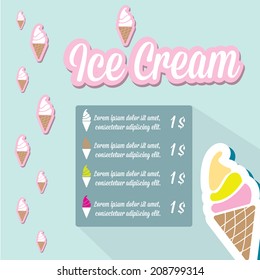 vector illustration of ice cream