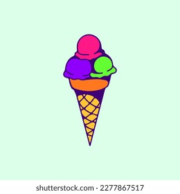 vector illustration of ice cream