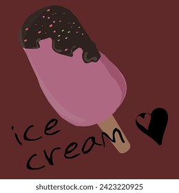 vector illustration of ice cream