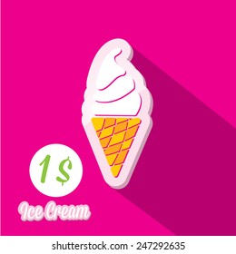 vector illustration of ice cream