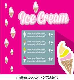 vector illustration of ice cream