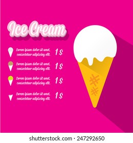 vector illustration of ice cream