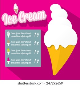 vector illustration of ice cream