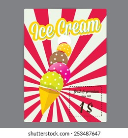 vector illustration of ice cream