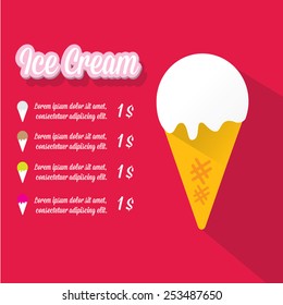 vector illustration of ice cream