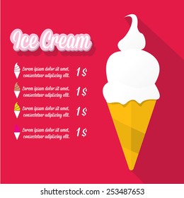 vector illustration of ice cream