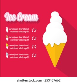 vector illustration of ice cream