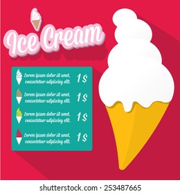 vector illustration of ice cream