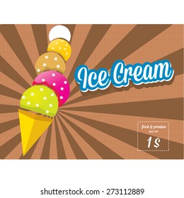 vector illustration of ice cream