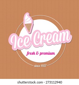 vector illustration of ice cream