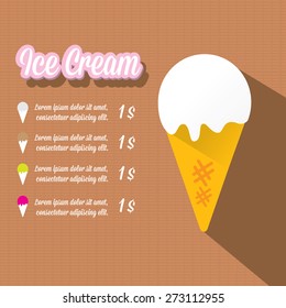 vector illustration of ice cream