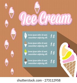 vector illustration of ice cream