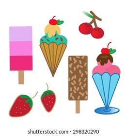vector illustration of Ice cream 