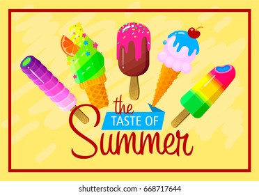 Vector illustration of ice cream