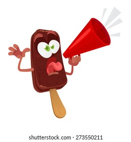 Vector illustration ice cream character