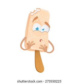 Vector illustration ice cream character