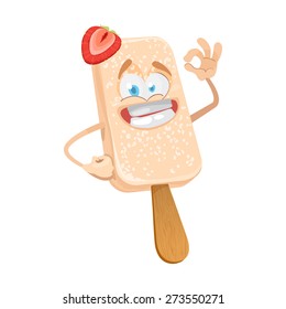 Vector illustration ice cream character