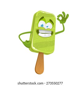 Vector illustration ice cream character