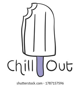 Vector illustration of ice cream chill out