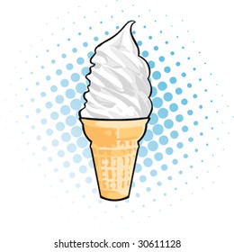 Vector illustration of ice cream cone.