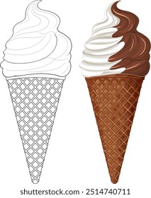 Vektorgrafik von Eistüten