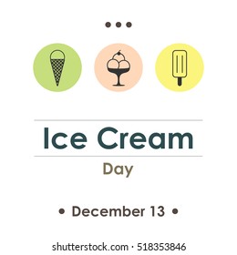 vector illustration for ice cream day in december