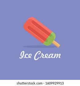 vector illustration ice cream flat design icon