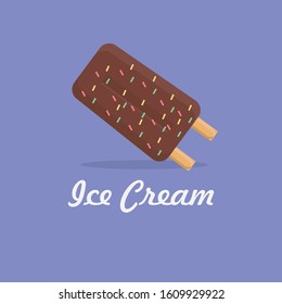 vector illustration ice cream flat design icon
