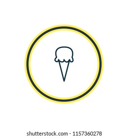 Vector illustration of ice cream icon line. Beautiful season element also can be used as sorbet icon element.