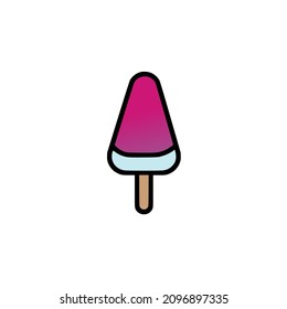 Vector illustration of ice cream icon isolated on white