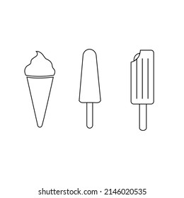 vector illustration ice cream icon set design template