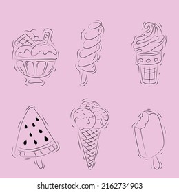 Icono de helado vectorial