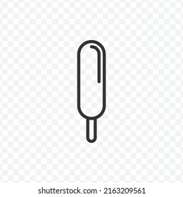 Vector illustration of ice cream icon in dark color and transparent background(png).