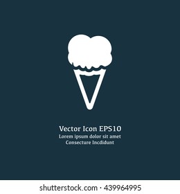 Vector illustration of ice cream icon