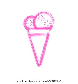Vector illustration of ice cream icon or logo