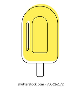 Vector illustration of ice cream isolated on white background. Vector illustration