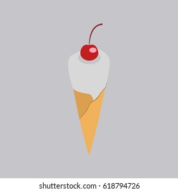 Vector illustration ice cream in the isometric