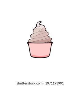 Vector illustration of ice cream logo graphics. Very good and suitable for ice cream shop logos or adding to your poster work.
