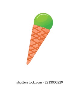 Icación vectorial Crema de hielo Matcha Estilo colorido