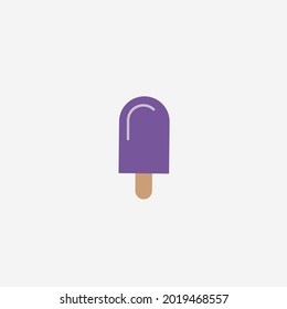 Ilustración vectorial de helado sobre un palo