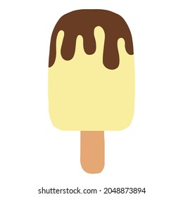 vector illustration of ice cream on a white background, isolated. icon