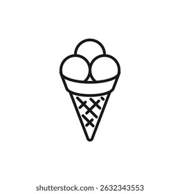 Vector illustration of a ice cream on a white background