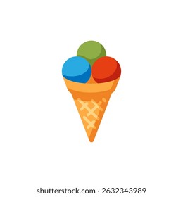 Vector illustration of a ice cream on a white background
