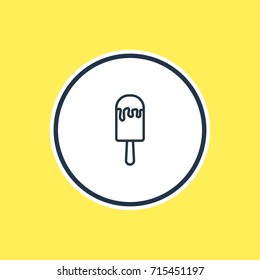 Vector Illustration Of Ice Cream Outline. Beautiful Banquet Element Also Can Be Used As Sundae Element.