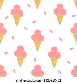 
vector illustration ice cream pattern