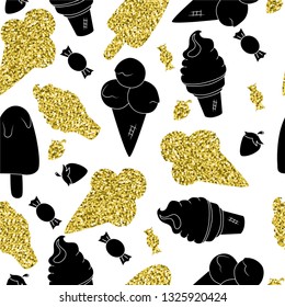 
vector illustration ice cream pattern
