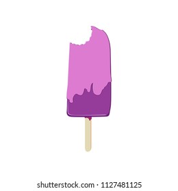 Vector illustration of an ice cream or popsicle isolated over white background.